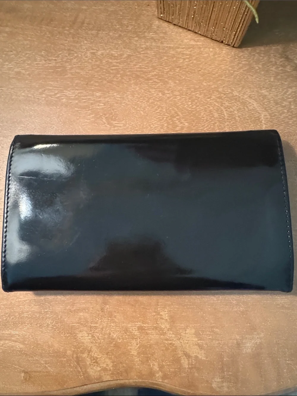 Vintage Gucci French Clutch Black Patent Wallet - Picture 4 of 11